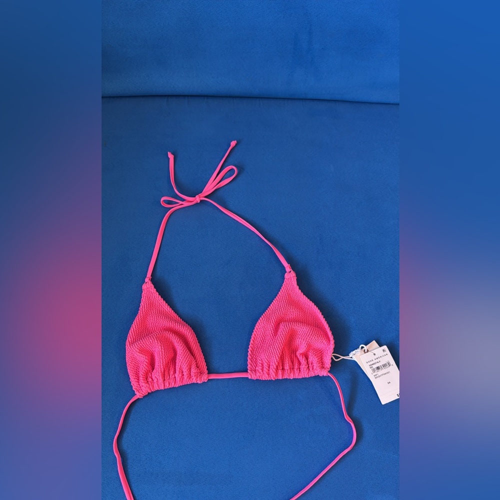 GOOD AMERICAN ALWAYS FITS TINY TIES BIKINI TOP